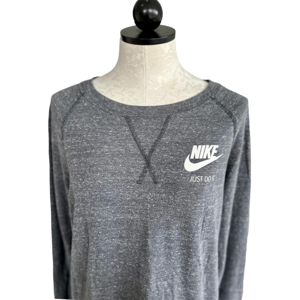 Nike Just Do It Grey Vintage Heathered Top Sweatshirt Style Size XL - Picture 5 of 16